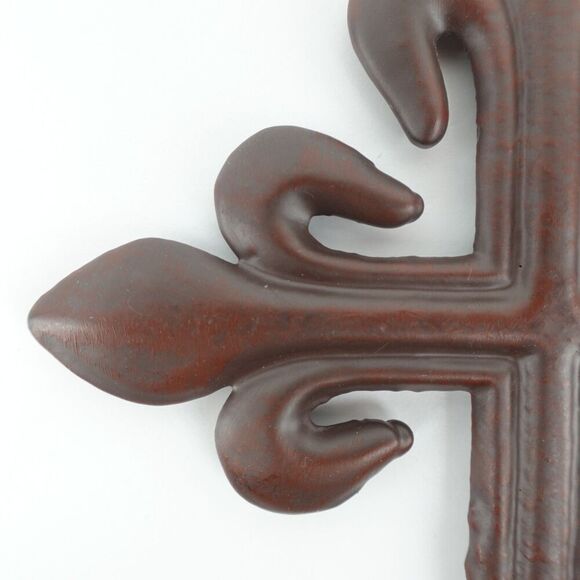 Iron Cross Medieval Ornate Gothic Fleur De Lis Wall Decor - Picture 3 of 11